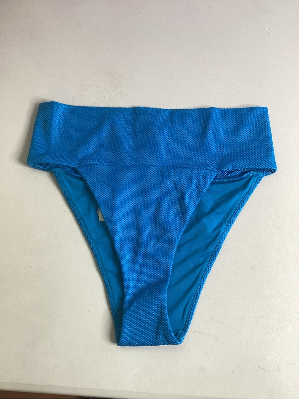 aerie Electric Blue Textured Bikini Bottoms, size Medium, NWT